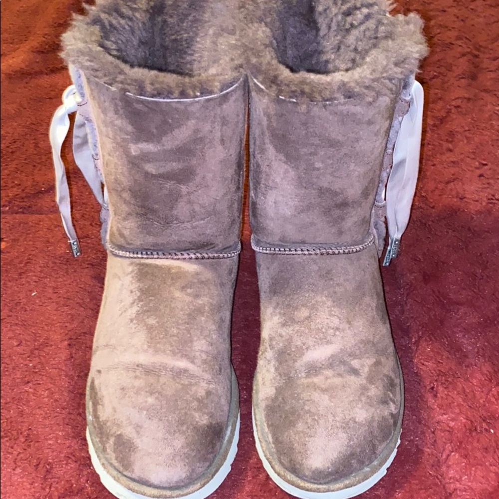 Purple Ugg Boot Purple With Lavender Bows On Sides